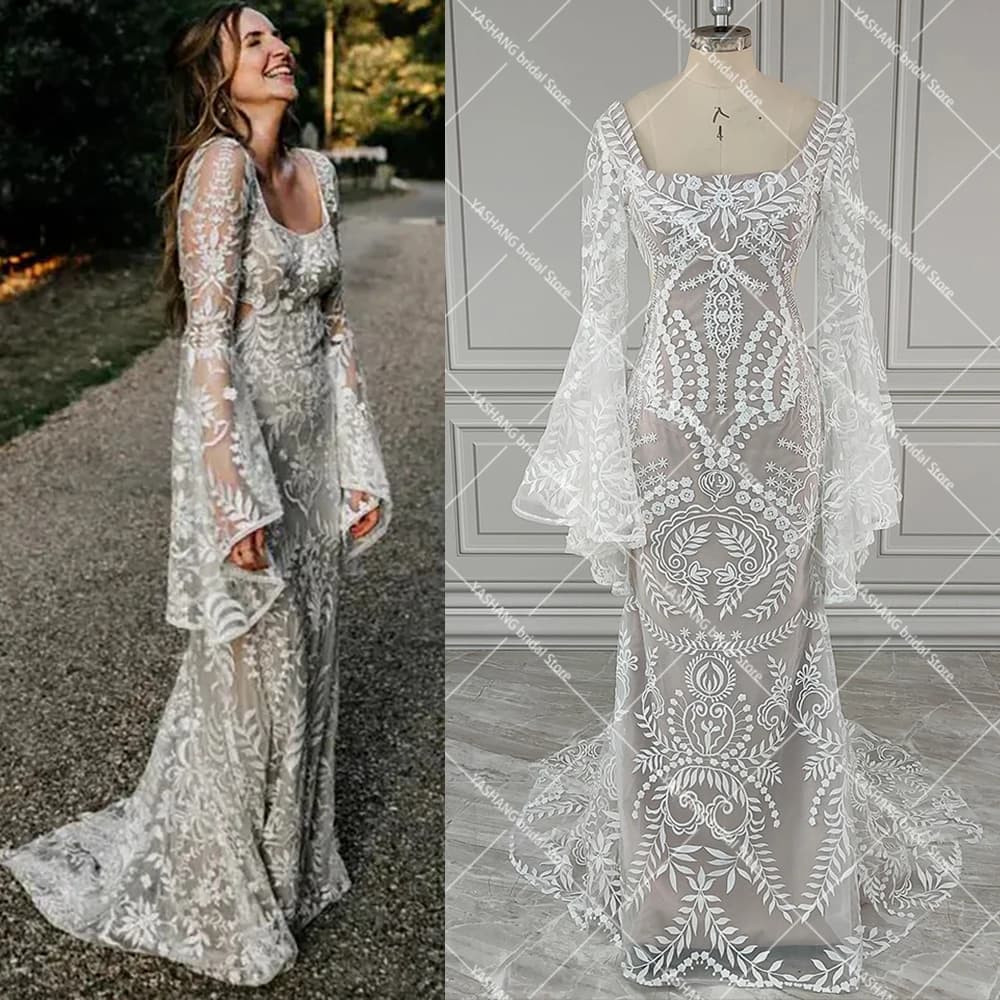 robe longue blanche boheme