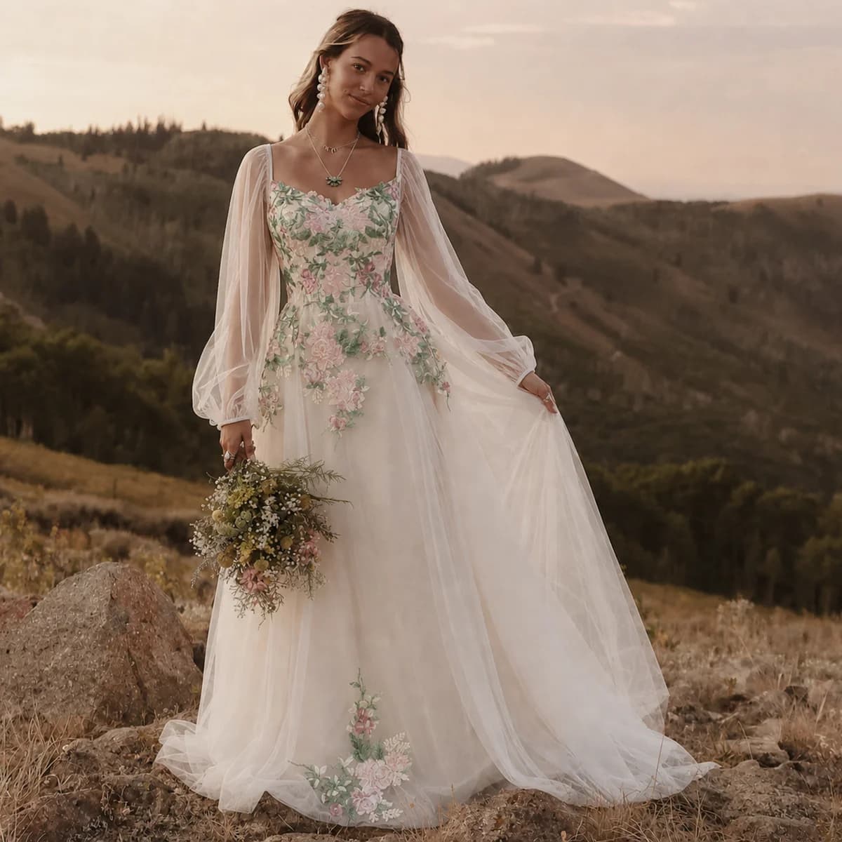 Robe mariage boheme – rêve fleuri
